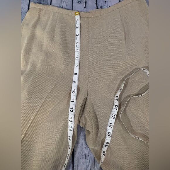 AnnTaylor 2 Piece Classic Minimalist Business Casual Tan Suit Blazer 6 Pants 10P - Picture 11 of 12
